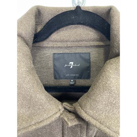 7 FOR ALL MANKIND BROWN WOOL TIE WAIST JACKET SIZE MEDIUM - Picture 6 of 11